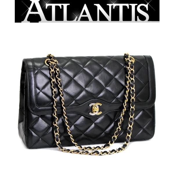 お盆セール！！お値下げ！！ CHANELチェーンショルダーバックラムスキン 美品 atlantis_65277