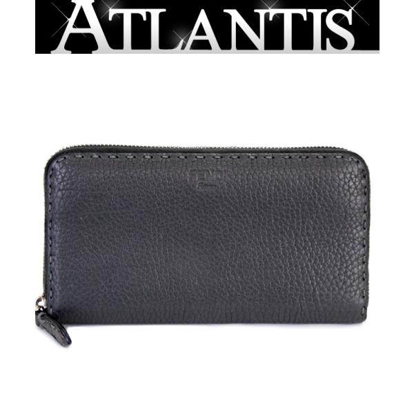 フェンディ FENDI セレリア ラウンドファスナー 長財布 レザー