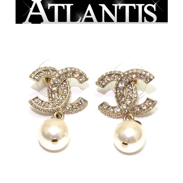 CHANEL ピアス A23B ココマーク　パール　ゴールド　ピアス　片耳 極美品 シャネル CHANEL きらきらココマーク スイングパールピアス