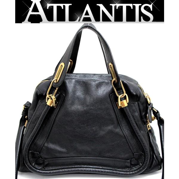 クロエ Chlo〓 パラティ ミディアム 2WAYバッグ レザー 黒