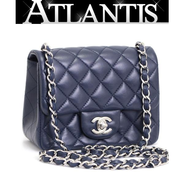 美品 シャネル CHANEL ミニマトラッセ シングルフラップ チェーン 