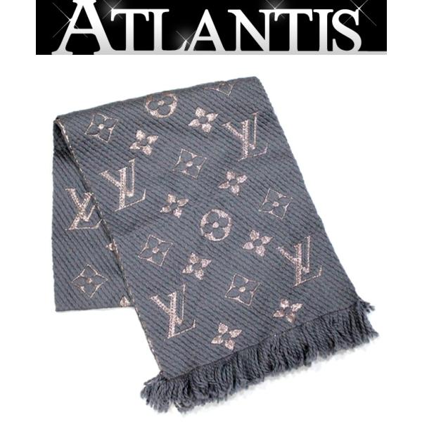 ルイヴィトン エシャルプ ロゴマニア マフラー シャイン グレー M70467 LOUIS VUITTON ルイヴィトン マフラー エシャルプ ロゴマニア