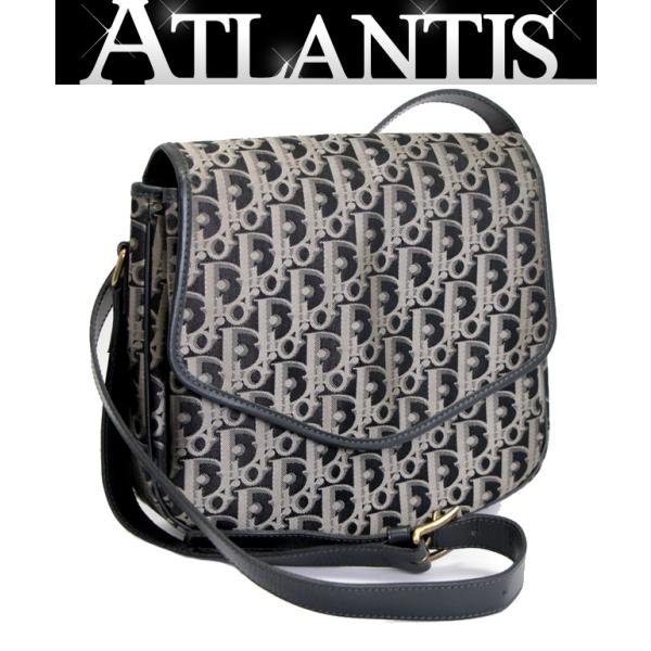 【美品】ChristianDior ショルダーバッグ トロッター キャンバス 黒 Christian Dior ストリートシック トロッター ショルダーバッグ