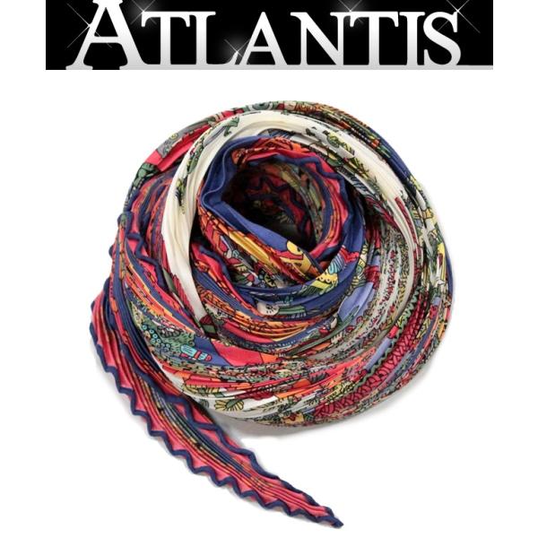 エルメス HERMES プリーツカレ ASTRES et SOLEILS 天体と太陽 スカーフ