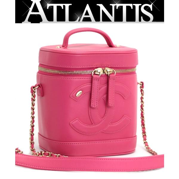 美品 シャネル CHANEL バニティ チェーンショルダーバッグ ラム