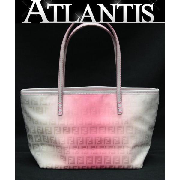 美品 フェンディ FENDI ズッキーノ スモールトートバッグ キャンバス