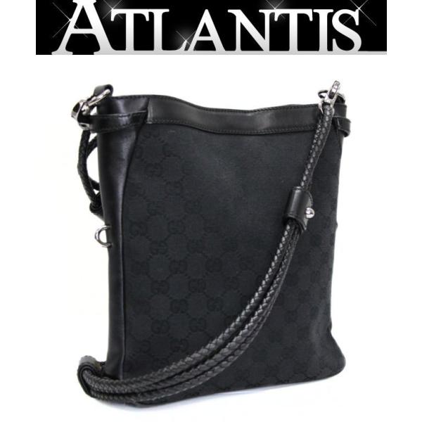 グッチ GUCCI GG柄 ショルダーバッグ キャンバス 黒 109106 【72915