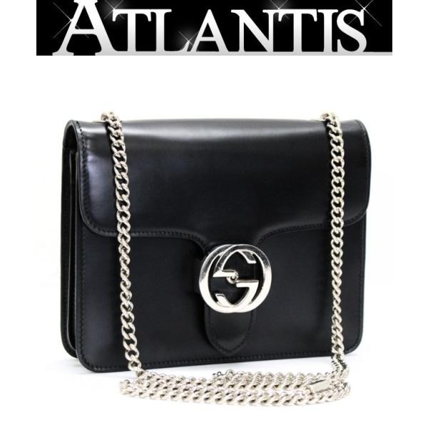 美品 グッチ GUCCI インターロッキングG チェーンショルダーバッグ