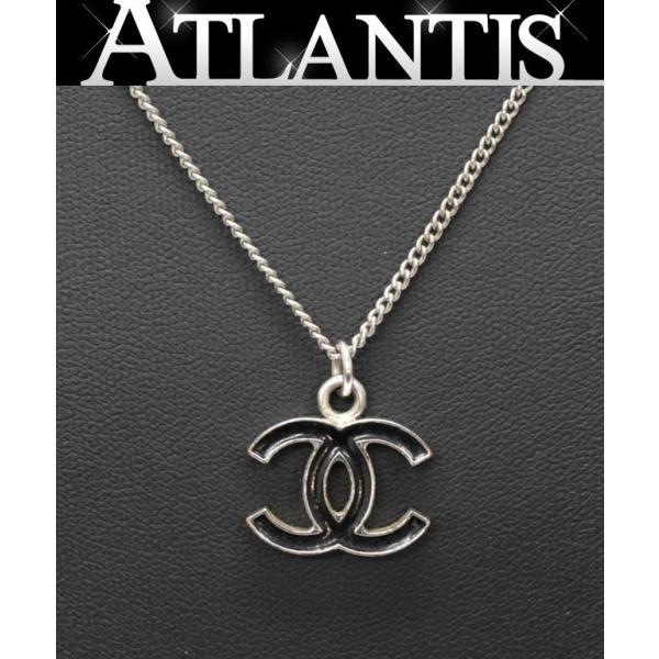 シャネル CHANEL 定番 人気 ココマーク リバーシブル ネックレス 黒