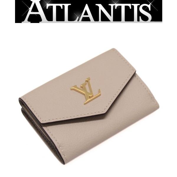 極美品 ルイヴィトン LOUIS VUITTON ポルトフォイユ ロックミニ 三つ折りコンパクト財布 カーフ グレージュ M69340 RFID 【73670】 極美品 ルイヴィトン LOUIS VUITTON ポルトフォイユ ロックミニ 三