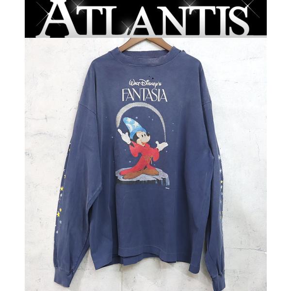 セントマイケル　ファンタジア　ディズニー　長袖Ｔシャツ SAINT Mxxxxxx Disney DNF_LS TEE FANTASIA Navy