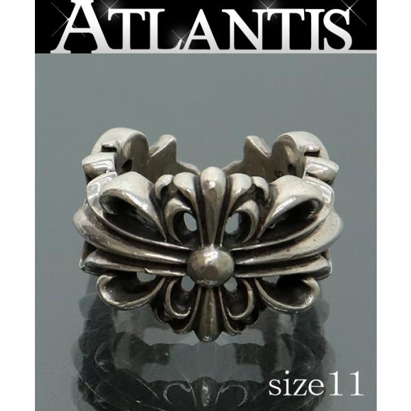 シルバー925 クロムハーツ ダブルフローラル CHROME HEARTS クロムハーツ ダブルフローラルクロスリング 指輪