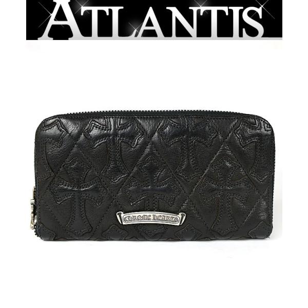クロムハーツ セメタリーキルテッド クロス デストロイヤー レザー ウォレット クロムハーツ 財布（Chrome Hearts）REC F ZIP＃2 キルティング