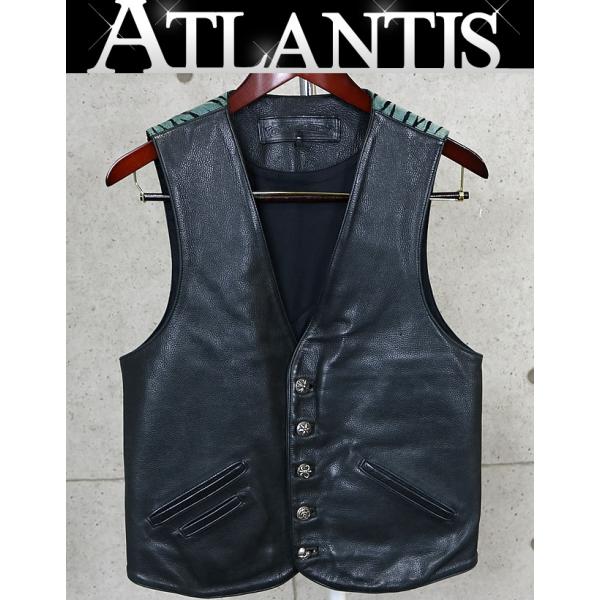 CHROME HEARTS 銀座店 クロムハーツ 5B マルチボタン レザー ベスト