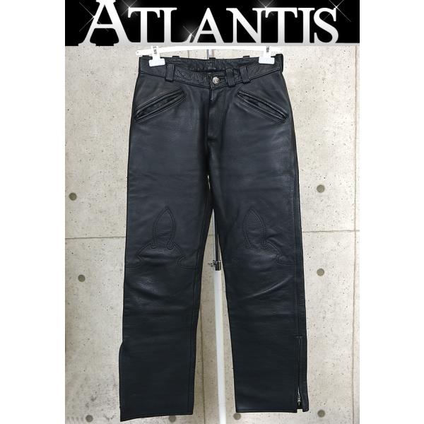 CHROME HEARTS 銀座店 クロムハーツ SALE フレアニー レザーパンツ 裾