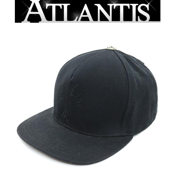 CHROME HEARTS キャップ 黒 CHROME HEARTS クロムハーツ セメタリークロス パッチ レザー