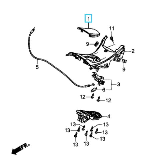 �x�g�i���z���_ ���� PCX JF81 PCX150 KF30 ���b�h �t���[�G�� �u���b�N NH1 64405-K97-T00ZA