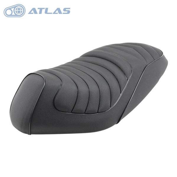 DCR with ATLAS アドレスV125 V125G ADDRESS CF46A CF4EA ローダウンパイピングタックロールシート ブラック