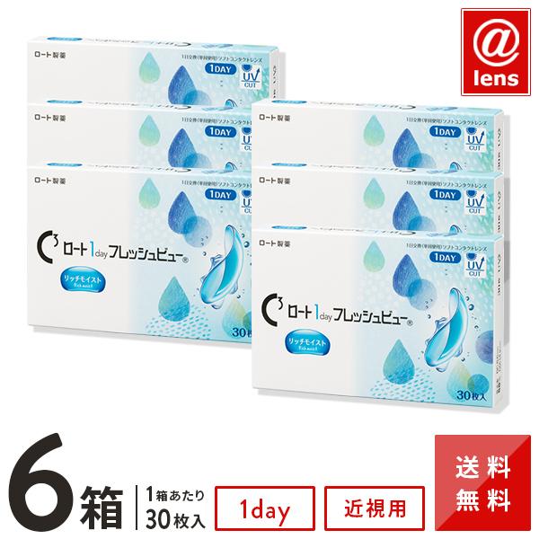コンタクトレンズ 1DAY ロートワンデーフレッシュビューリッチモイスト 30枚×6箱 送料無料 1日使い捨て