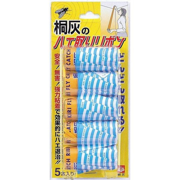 JAN:4901548240025  ハエトリリボン 5個入  ブランド：  販売・製造元：桐灰化学  ハエ捕り用の粘着テープです。  強力な粘着力で効果的にハエを退治します。  テープに粘着液がムラなくついていますのでハエ、虫の捕獲力は抜...