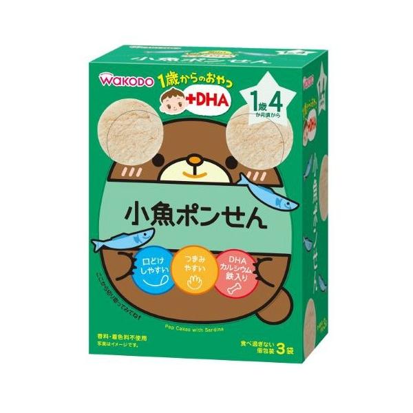 他サイト： 和光堂 １歳からのおやつ＋ＤＨＡ　小魚ポンせん (4987244183736)の商品画像