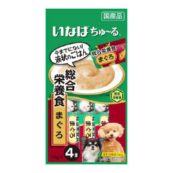 他サイト： (送料無料・まとめ買い×6個セット)いなば ちゅーる 犬用 総合栄養食 まぐろ 14g×4本入りの商品画像