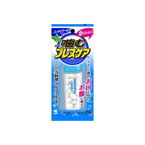 小林製薬 ブ噛むブレスケア スッキリ クールミント 25粒　（口臭対策・エチケット食品）×10点セット　（4987072082898）