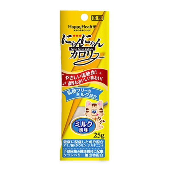 (送料無料・まとめ買い×72個セット)アースペット ハッピーヘルス にゃんにゃんカロリー ミルク風味 愛猫用 栄養補完食 25g キャットフード