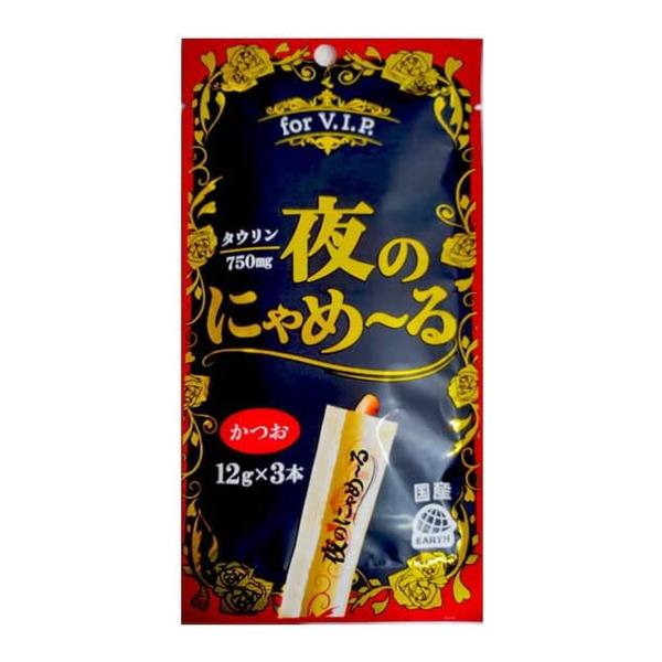 (配送おまかせ) アース・ペット 夜のにゃめーる かつお 12g×3本入 1個