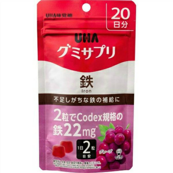 UHA味覚糖 UHA グミサプリ 鉄 20日分 40粒入(×6個 配送おまかせ)