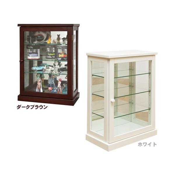 天然木 ガラスキャビネット 収納 4段 飾りケース 縦 木製 コレクション