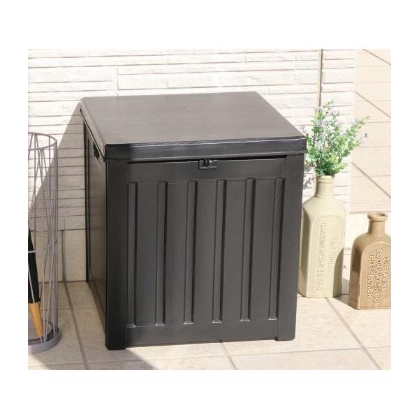 収納ケース 保管庫 ロッカー 一戸建て用 マンション 76L 大容量 黒 ブラック 屋外 置き型 6580ｆ