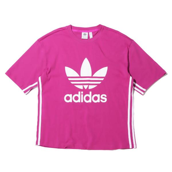 アディダス adidas Originals 半袖Tシャツ ロゴ Tシャツ (VIVID PINK 