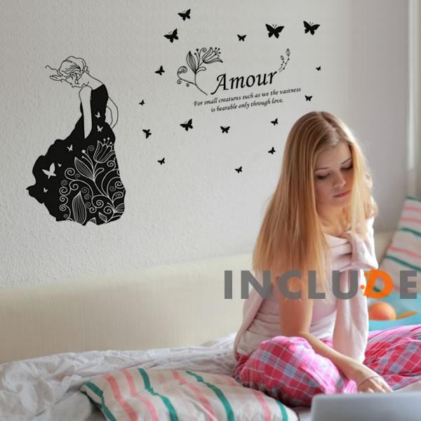 ウォールステッカー 女の子 ファッション 蝶 バタフライ 花 壁シール ウォールシール 北欧 カフェ Cafe リビング Buyee Buyee บร การต วกลางจากญ ป น ซ อจากประเทศญ ป น