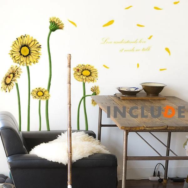 ウォールステッカー ひまわり 向日葵 常夏 黄色い花 元気 夏休み 日輪草 Atm Atmosphere 通販 Yahoo ショッピング
