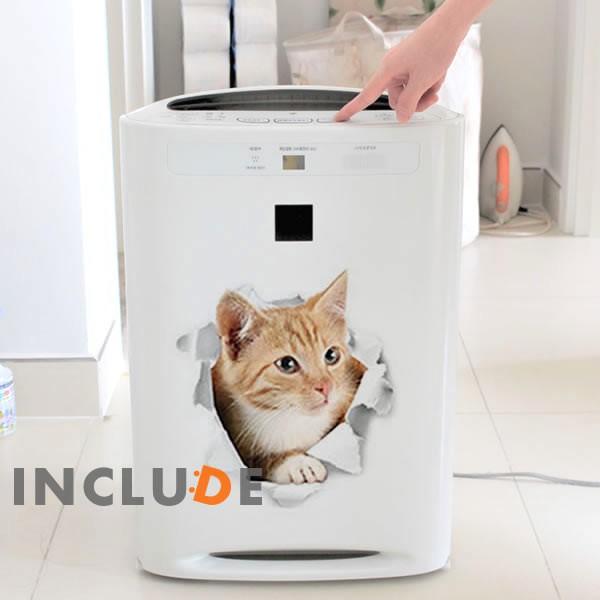 送料無料 送料込 クリックポスト発送 ウォールステッカー 猫 ねこ Neko Cat キャット 壁を壊す 可愛い猫 愛らしい 小さいサイズ トリックアート 3d ヒーリング Atm Atmosphere 通販 Yahoo ショッピング