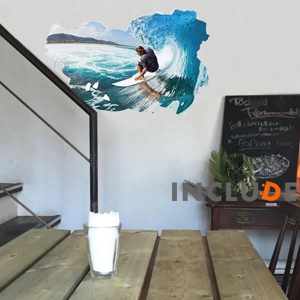 ウォールステッカー サーファー 波乗り サーフィン ウォータースポーツ オリンピック サーフボード 波待ち 波が来た 切れ目 注目競技 パドリング Atm Atmosphere 通販 Yahoo ショッピング
