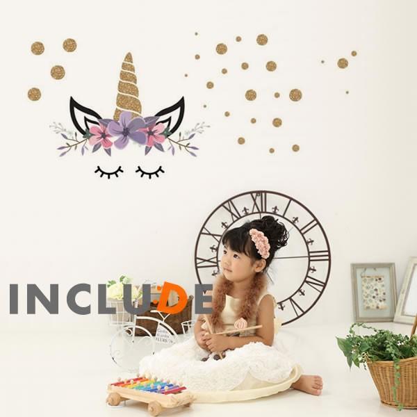 ウォールステッカー ユニコーン まつげ オブジェ キュート かわいい フラワー 花 ドット 水玉 アート Diy雑貨 ウォール撮影小物 キッズルーム ベビールーム Atm Atmosphere 通販 Yahoo ショッピング