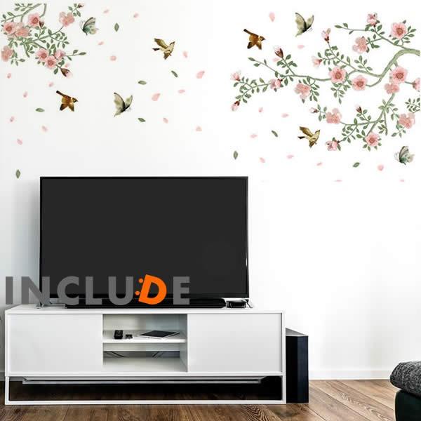 ウォールステッカー 梅 春 小鳥 新年 木と鳥 梅の花 木 ツリー リボン すずめ Spring 和室 和風 京風 日本式 お洒落 おしゃれ サクラ 小枝 春の訪れ Atm Atmosphere 通販 Yahoo ショッピング