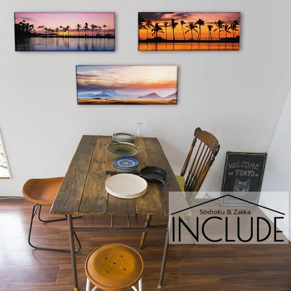 アートパネル ワイドサイズ 西海岸 ヤシの木 空 夕焼け マジックアワー