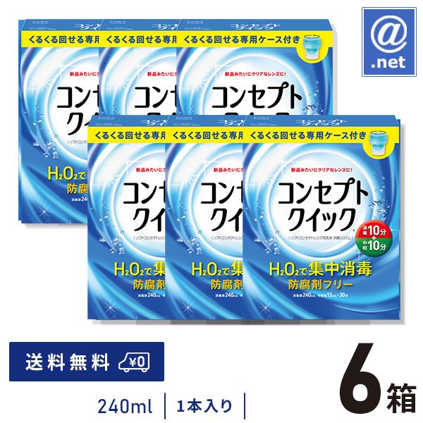 ケア用品 コンセプトクイック 専用ケース付き(消毒液240ml×1本＋中和液15ml×30本)×6箱 送料無料