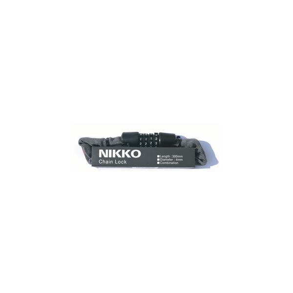 NIKKO ニッコー 自転車 鍵 N658C300 ショートタイプ チェーン ロック Sグレイ