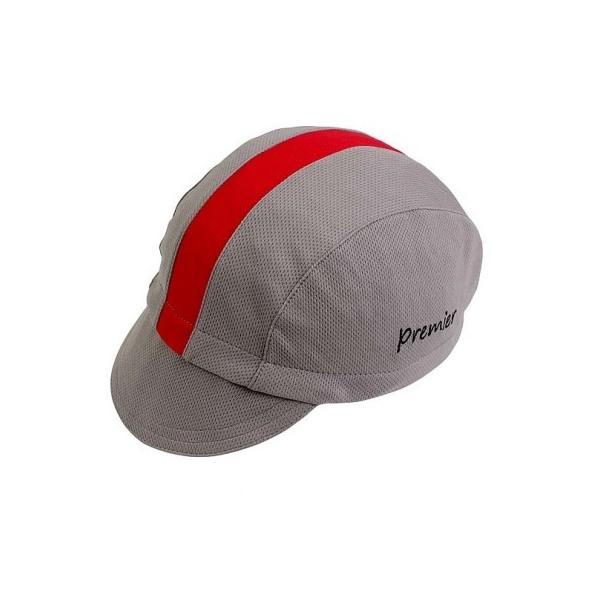 Premier サイクルキャップ グレー X レッドライン 2700171