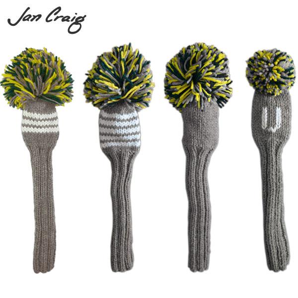 【送料無料】ジャンクレイグ ゴルフ ハンドメイド フェアウェイウッド用 ユーティリティー用 ヘッドカバー Silver/Aspengreen/Yellow 送料無料」ジャンクレイグ ゴルフ ハンドメイド フェアウェイウッド用