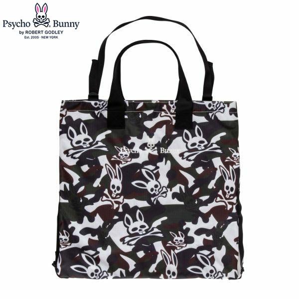 サイコバニー　カモフラージュ ゴルフバッグ Psycho Bunny サイコバニー キャディバック エナメル CAMO BUNNY