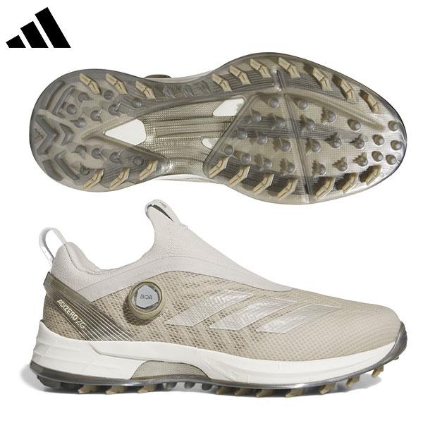 アディダス アディゼロ ZG25 ボア NLK60 スパイクレス ゴルフシューズ ワンダーアルミナ×サイバーメタリック×パテベージュ(IH9897)【即納】 adidas（アディダス） アディゼロ ZG25 ボア NLK60 スパイクレス