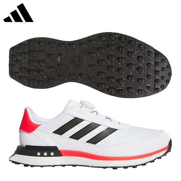 【送料無料】アディダス S2G SL ボア 24 MDK92 スパイクレス ワイド ゴルフシューズ クラウドホワイト×コアブラック×ルシッドレッド(JI4033) adidas（アディダス） 「送料無料」アディダス S2G SL ボア 24 MDK92