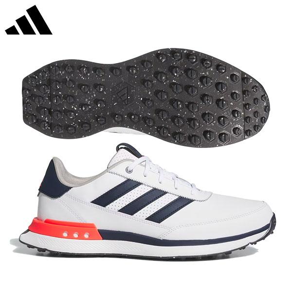 【送料無料】アディダス S2G SL レザー 24 MDK95 スパイクレス ゴルフシューズ クラウドホワイト×カレッジネイビー×ルーシッドレッド(IH8523)【即納】 adidas（アディダス） 「送料無料」アディダス S2G SL レザー 24 MDK95