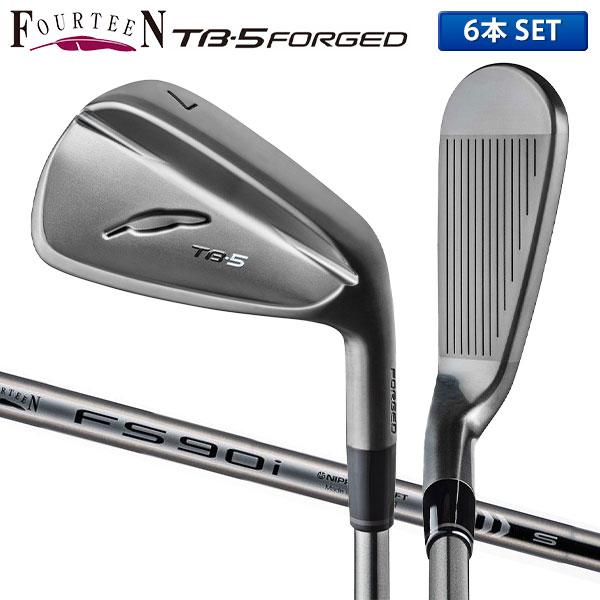 フォーティーン TB-5('25) FORGED ダイヤモンドブラックサテン仕上げ アイアンセット 6本組(5-P) FS90iBK スチールシャフト