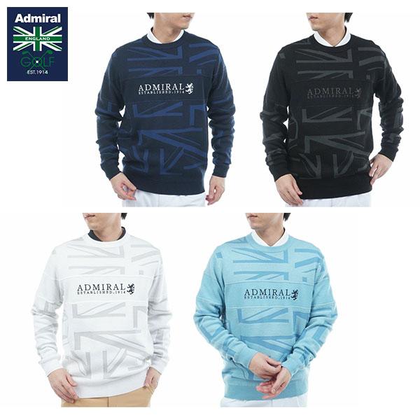 Admiral Golf アドミラル ゴルフ ADMA564 UJジャガード クルーネック